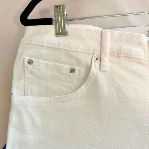 New Ella Moss Jeans Women's Size 10 White High Rise Slim Straight Ankle  Coastal - Picture 3 of 11